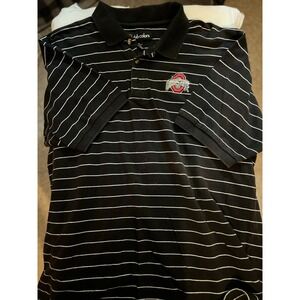 Club‎ Colors Ohio State Buckeyes Polo Shirt Striped Short Sleeve
